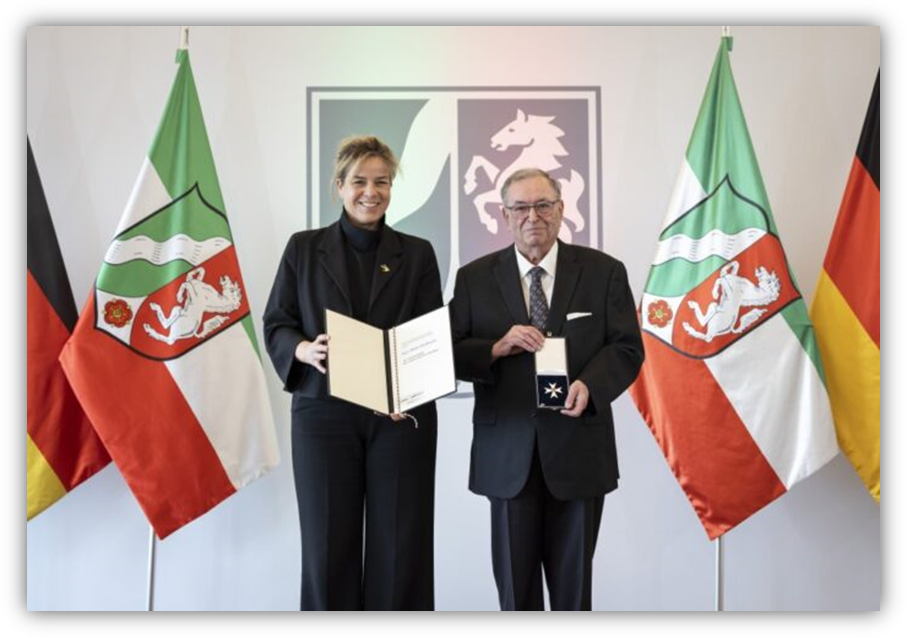 Große Auszeichnung für unser Ehrenmitglied Karl-Dieter Ellerbracke: Verdienstorden des Landes NRW